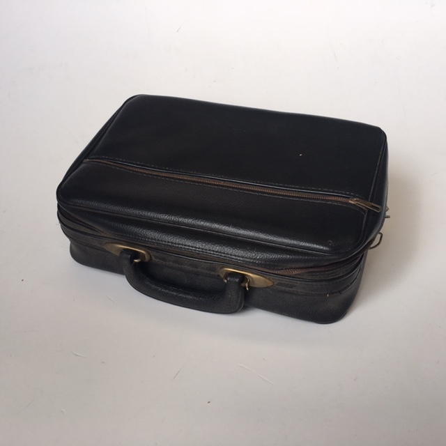 SUITCASE, Ex Small Black Vinyl - 1960-70s